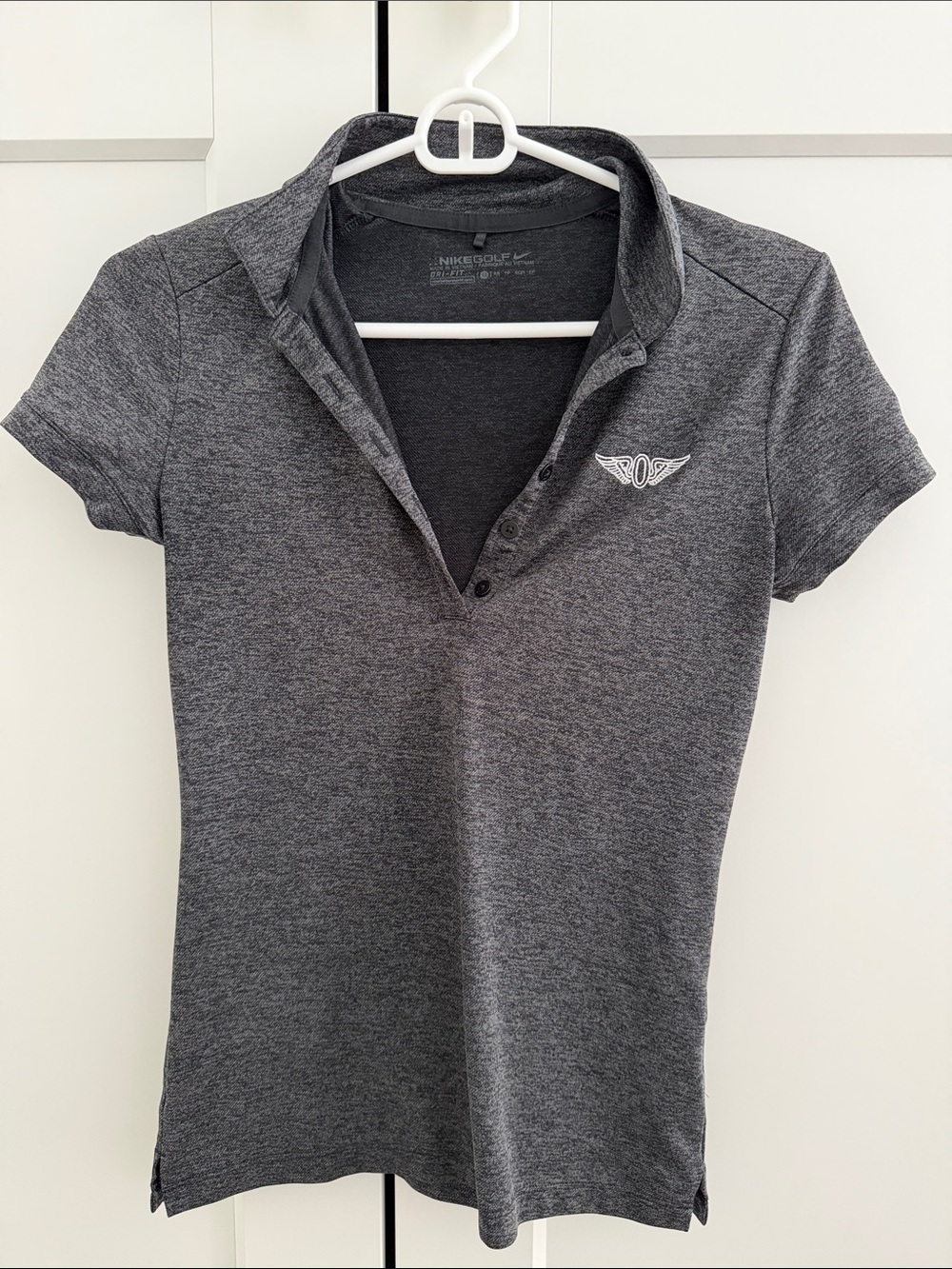 Nike Women’s Dark Heather Gray Short-Sleeve Polo